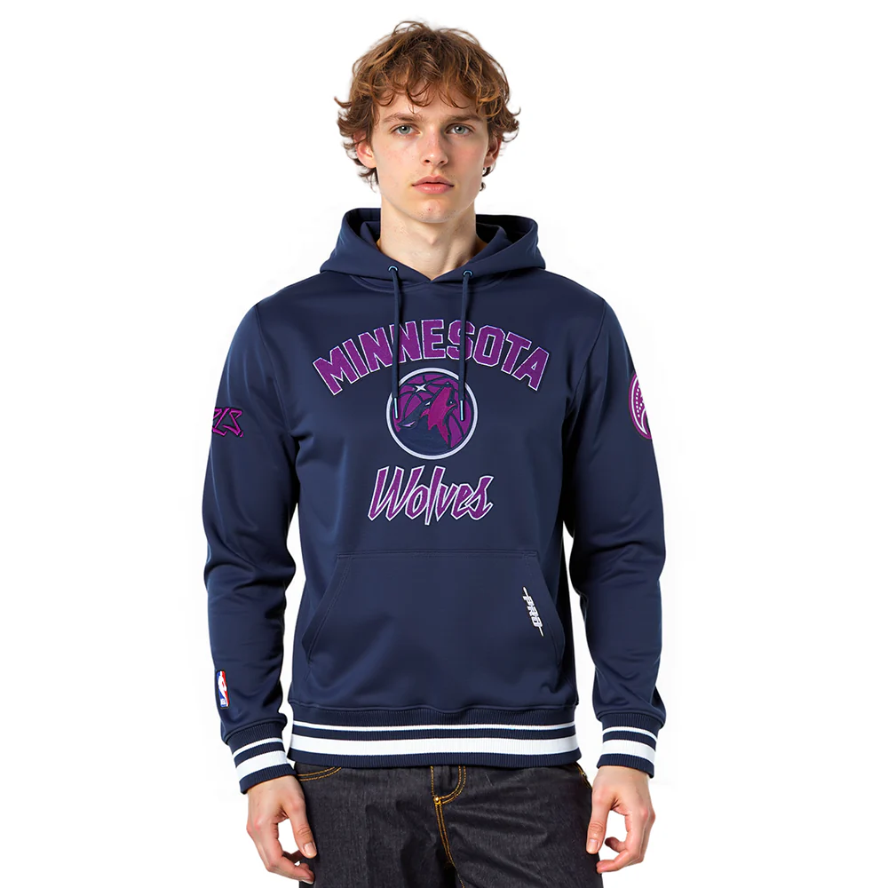 NBA MINNESOTA TIMBERWOLVES CITY EDITION 25-26 MEN'S RIB FLC PO HOODIE (MIDNIGHT NAVY)