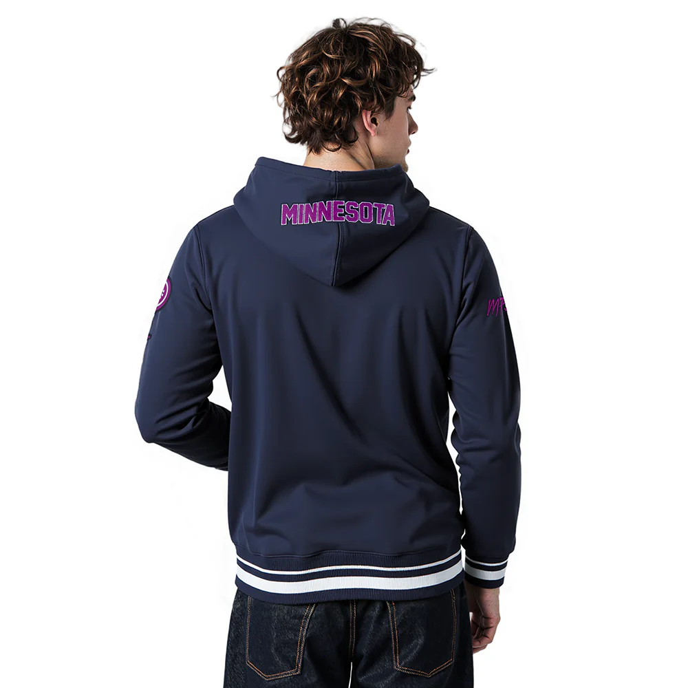 NBA MINNESOTA TIMBERWOLVES CITY EDITION 25-26 MEN'S RIB FLC PO HOODIE (MIDNIGHT NAVY) - Image 2