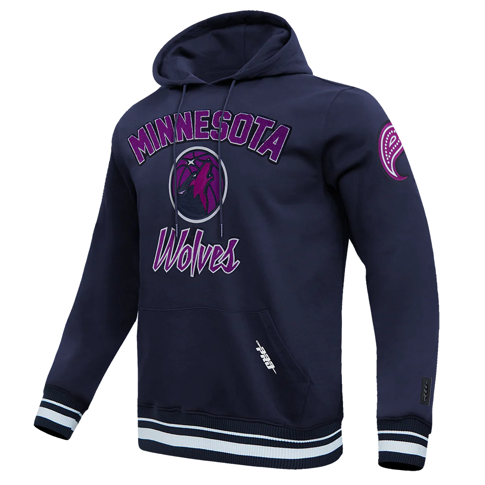 NBA MINNESOTA TIMBERWOLVES CITY EDITION 25-26 MEN'S RIB FLC PO HOODIE (MIDNIGHT NAVY) - Image 3