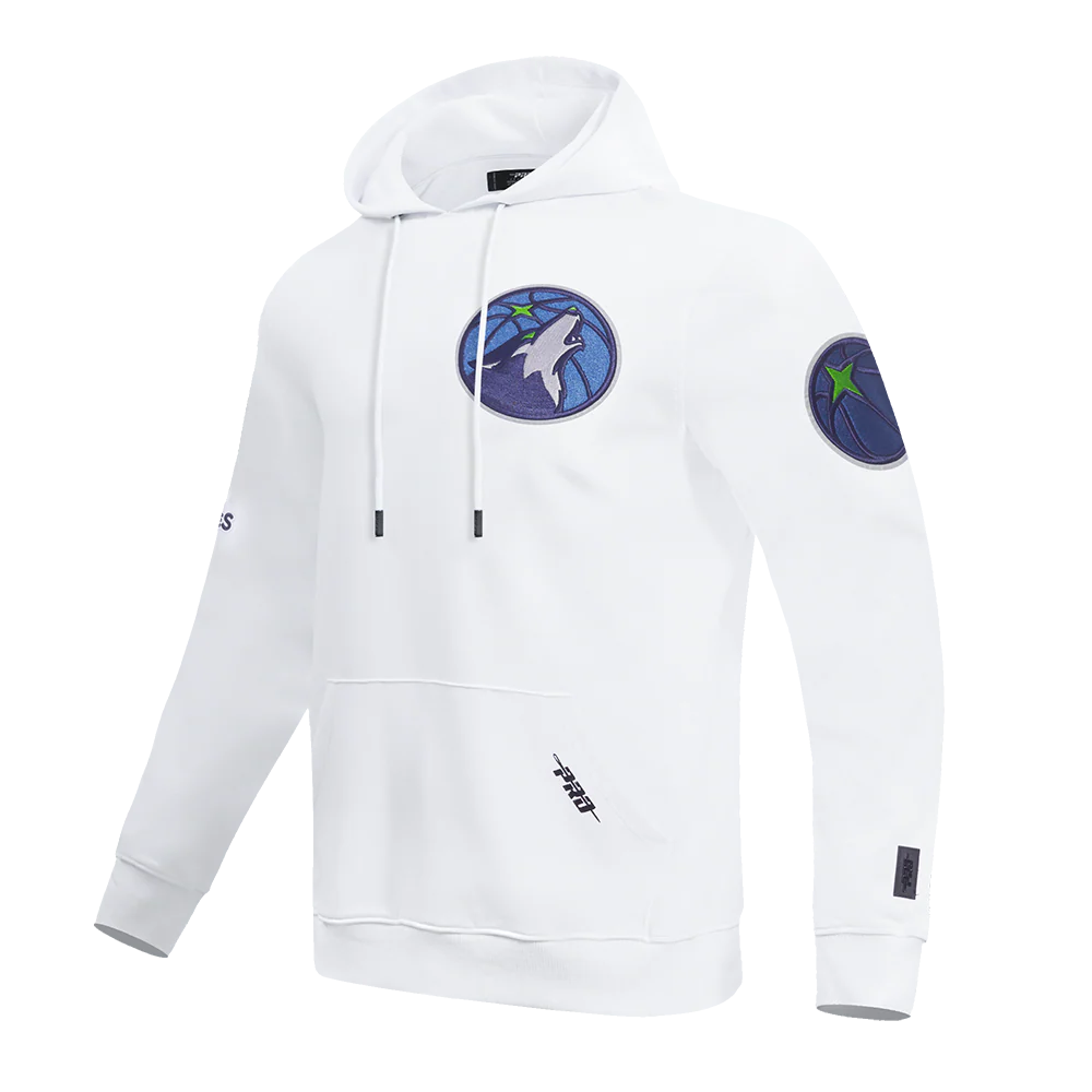 NBA MINNESOTA TIMBERWOLVES CLASSIC CHENILLE MEN'S PULLOVER HOODIE (WHITE) - Image 2