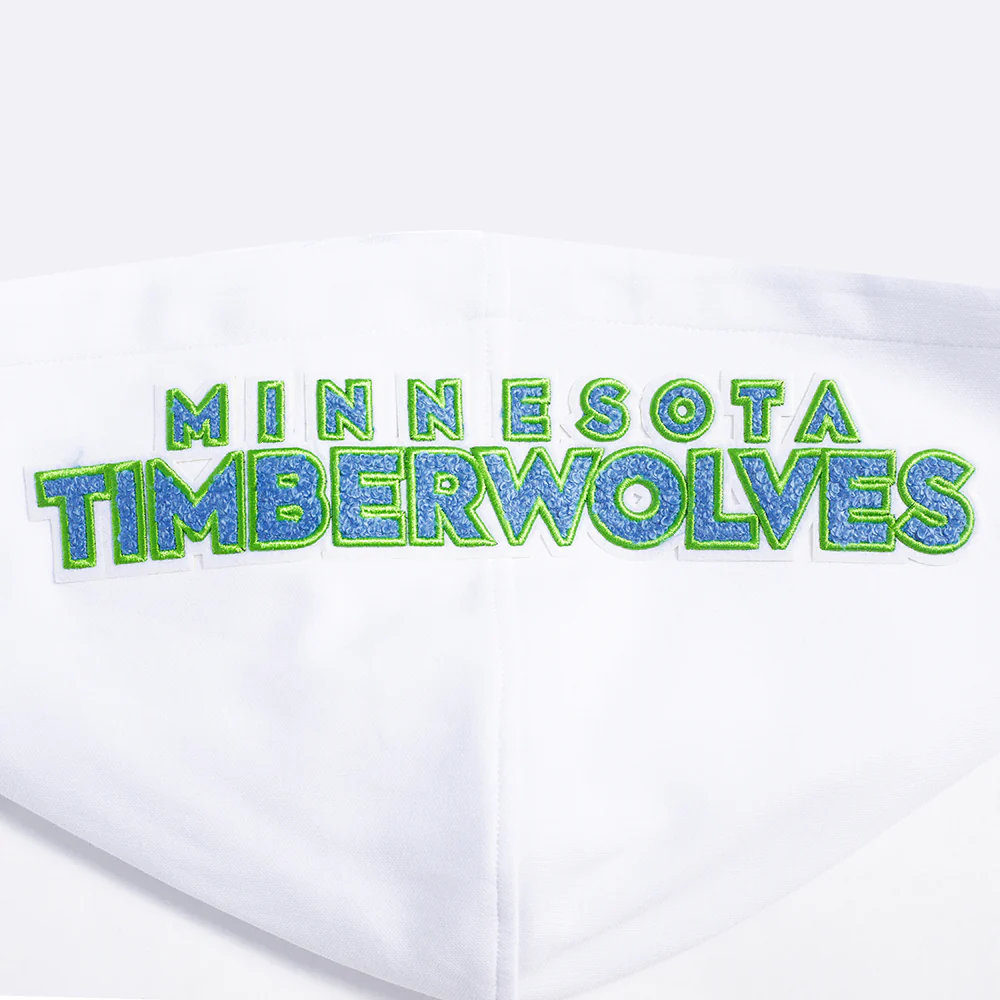 NBA MINNESOTA TIMBERWOLVES CLASSIC CHENILLE MEN'S PULLOVER HOODIE (WHITE) - Image 5
