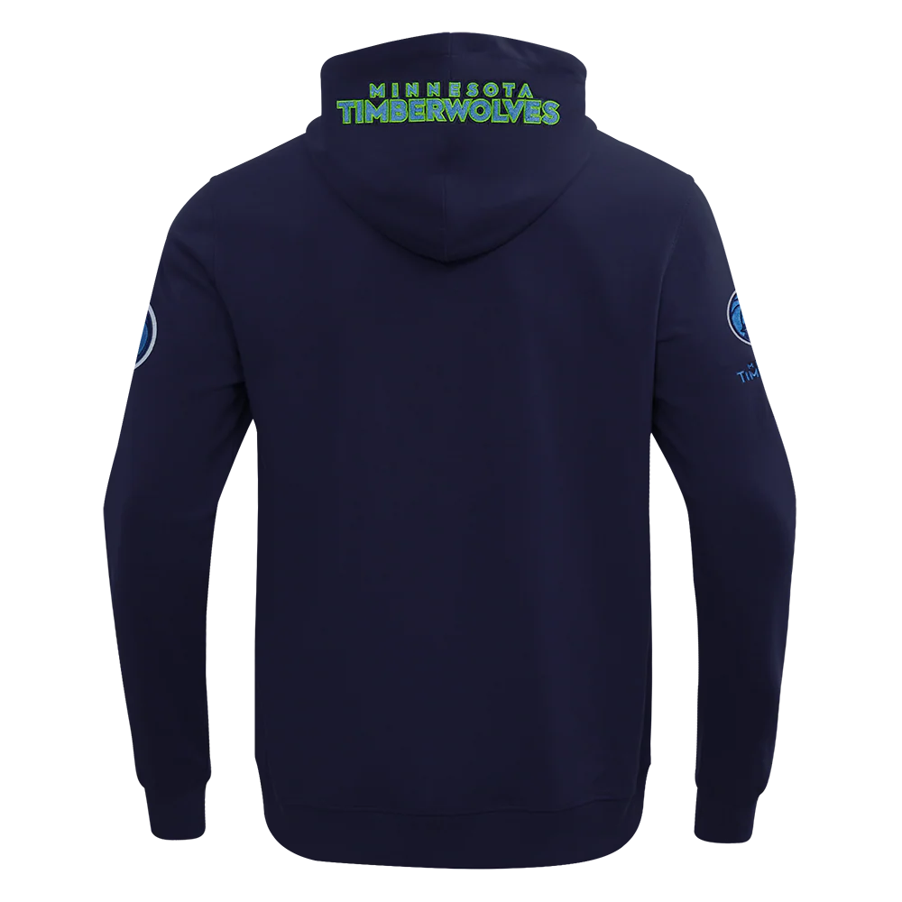 NBA MINNESOTA TIMBERWOLVES CLASSIC CHENILLE MEN'S FULL ZIP HOODIE (MIDNIGHT NAVY) - Image 3