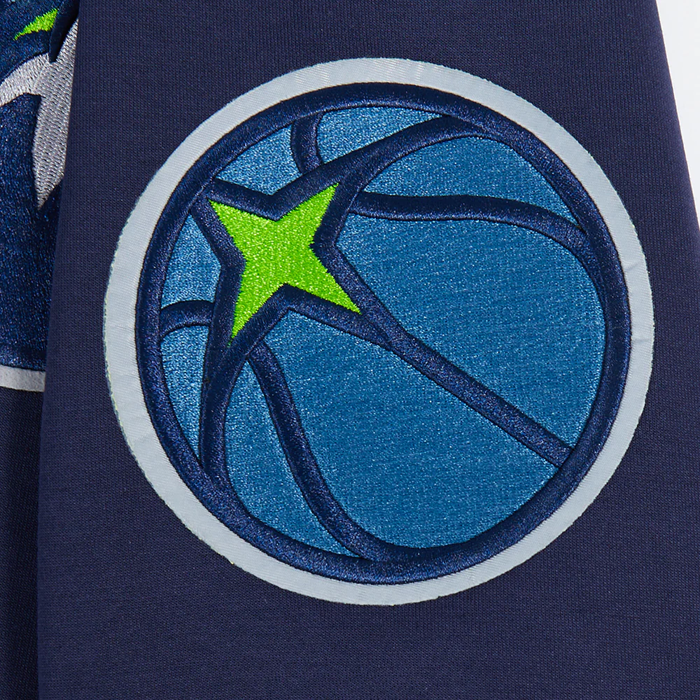 NBA MINNESOTA TIMBERWOLVES CLASSIC CHENILLE MEN'S FULL ZIP HOODIE (MIDNIGHT NAVY) - Image 6