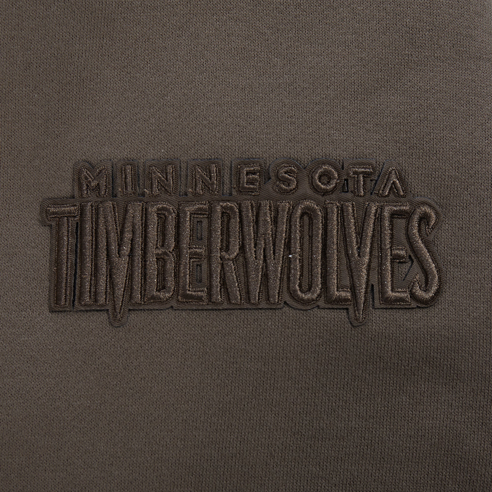 NBA MINNESOTA TIMBERWOLVES NEUTRAL MEN'S DROP SHOULDER FLC PO HOODIE (DARK TAUPE) - Image 7