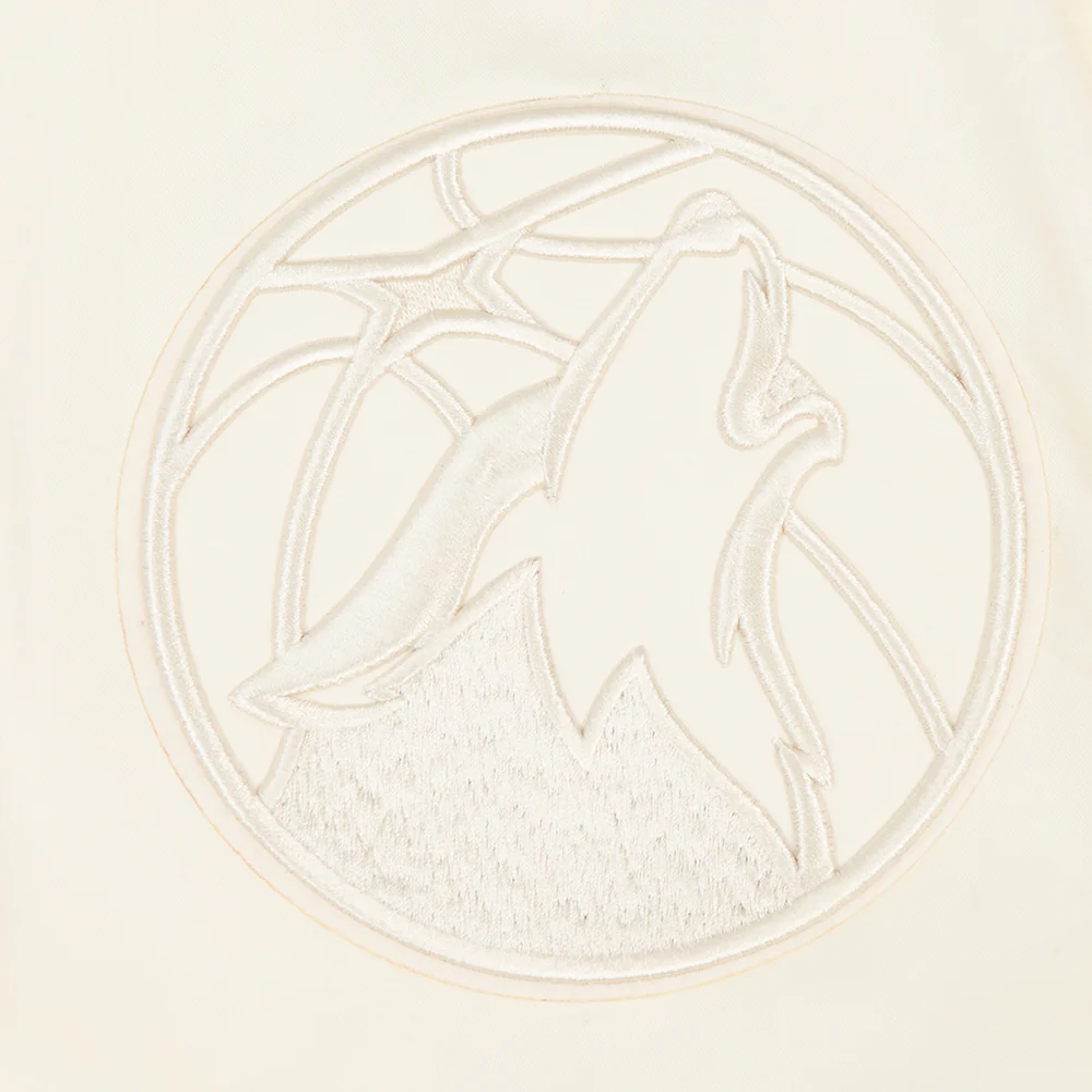 NBA MINNESOTA TIMBERWOLVES NEUTRAL MEN'S TWILL JACKET (EGGSHELL) - Image 7