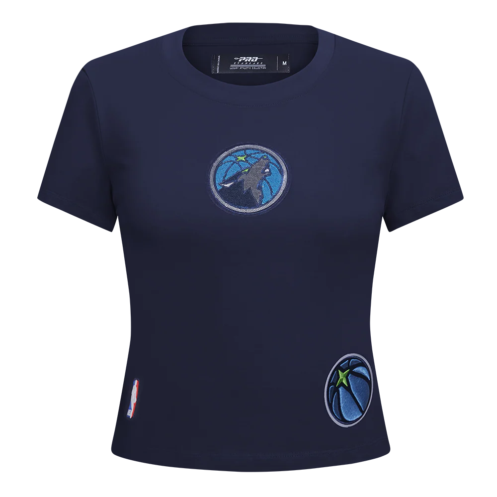 NBA MINNESOTA TIMBERWOLVES GAME DAY CLASSICS WOMEN'S SJ BABY DOLL TEE (MIDNIGHT NAVY)