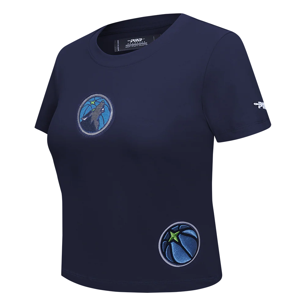 NBA MINNESOTA TIMBERWOLVES GAME DAY CLASSICS WOMEN'S SJ BABY DOLL TEE (MIDNIGHT NAVY) - Image 2