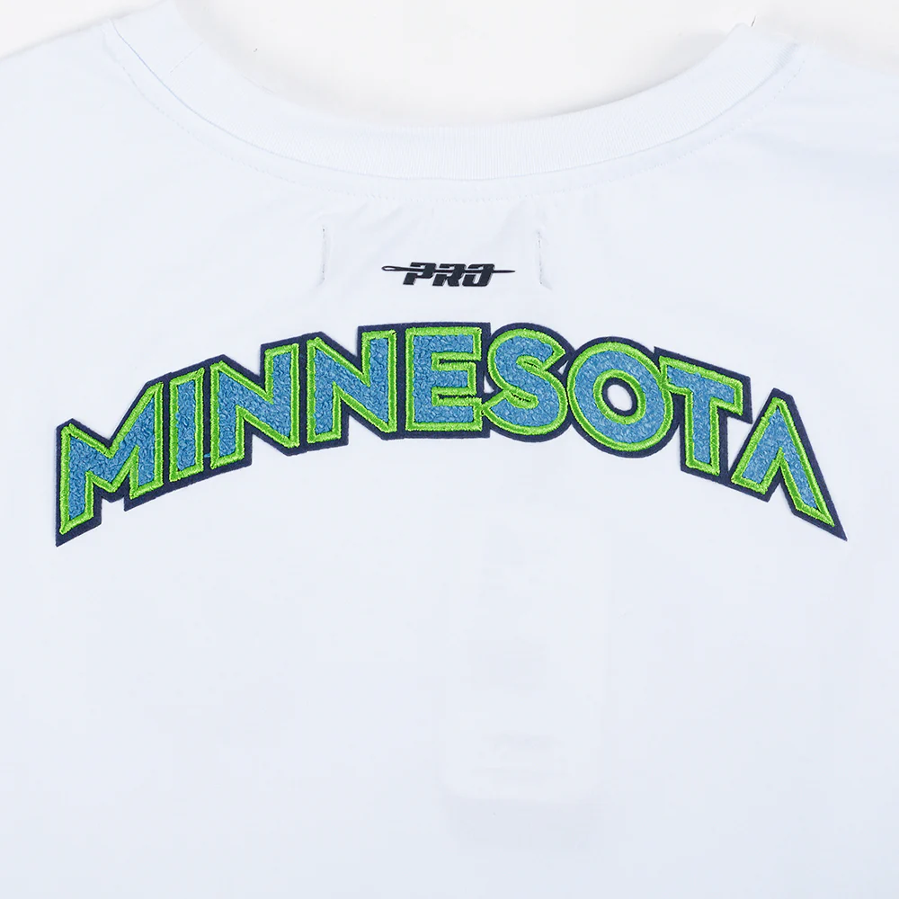 NBA MINNESOTA TIMBERWOLVES CLASSIC WOMEN'S SJ BOXY TEE (WHITE) - Image 11