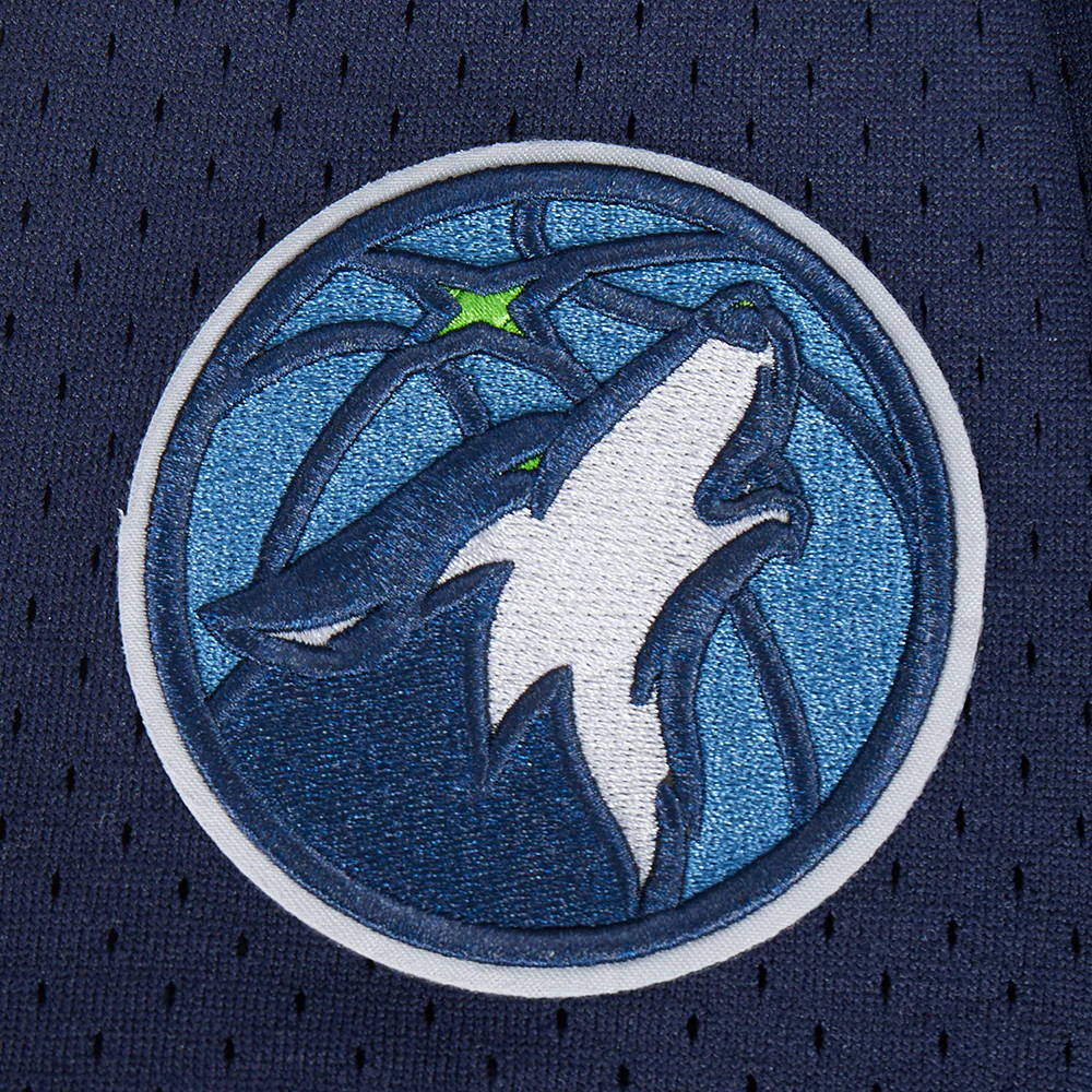 MINNESOTA TIMBERWOLVES CLASSIC BIG BOY'S MESH BUTTON DOWN SHIRT (MIDNIGHT NAVY) - Image 5