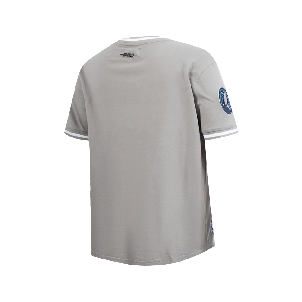 NBA MINNESOTA TIMBERWOLVES CLASSIC BIG BOYS SS STRIPED RIB TEE (GRAY) - Image 4