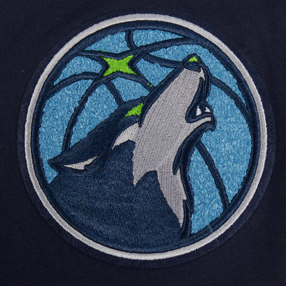 NBA MINNESOTA TIMBERWOLVES RETRO CLASSIC BIG BOY'S FLC 2.0 SHORT (MIDNIGHT NAVY) - Image 5