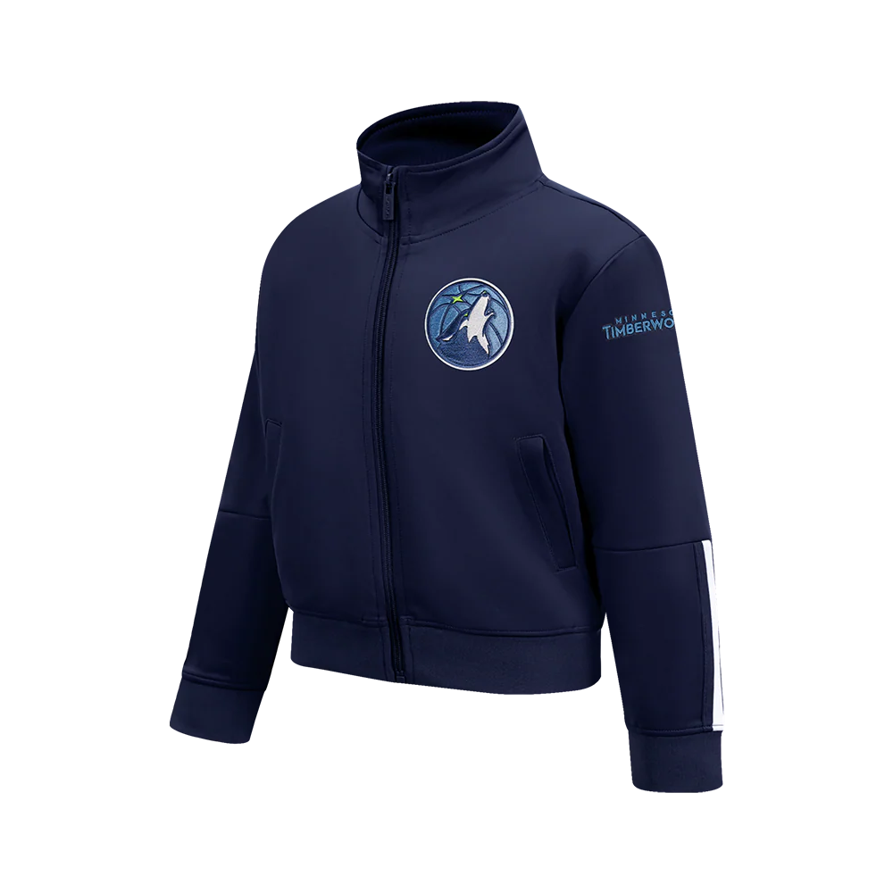 NBA MINNESOTA TIMBERWOLVES CLASSIC BIG BOYS TRACK JACKET (MIDNIGHT NAVY) - Image 2