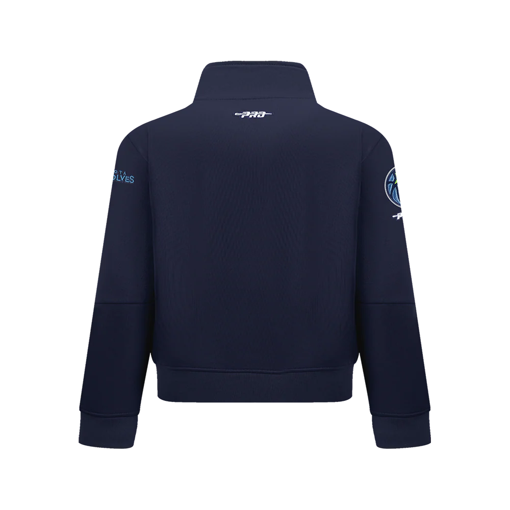 NBA MINNESOTA TIMBERWOLVES CLASSIC BIG BOYS TRACK JACKET (MIDNIGHT NAVY) - Image 3