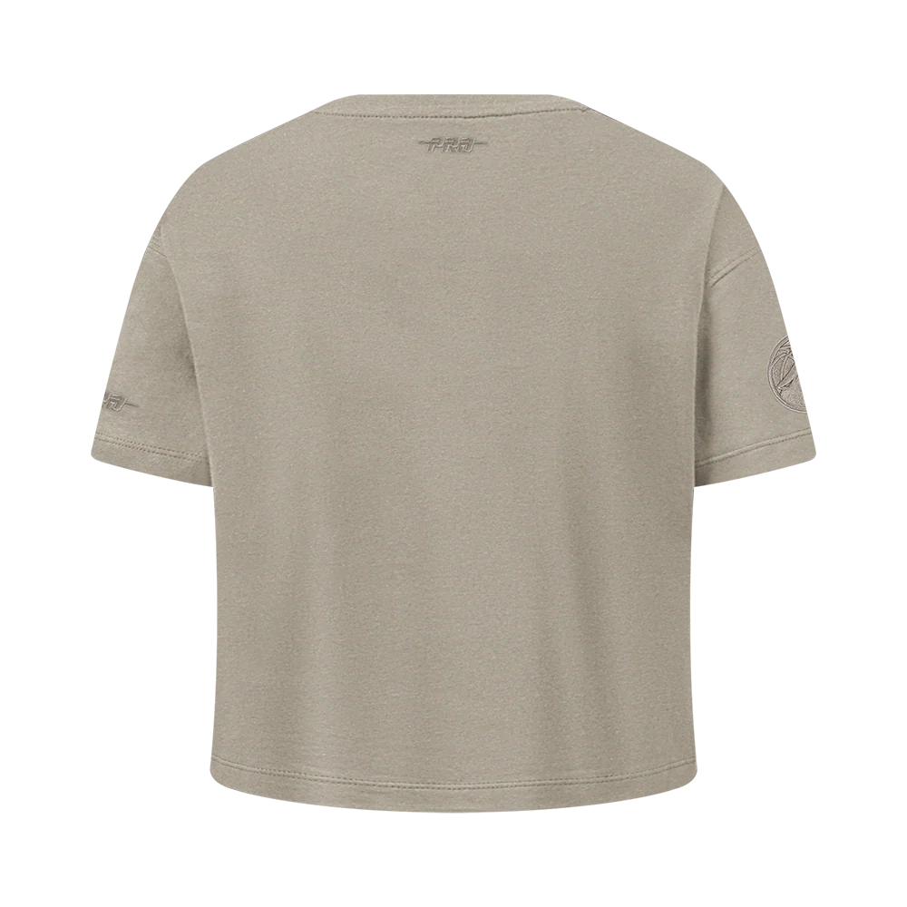 NBA MINNESOTA TIMBERWOLVES NEUTRAL BIG GIRLS SS BOXY TEE (TAUPE) - Image 3