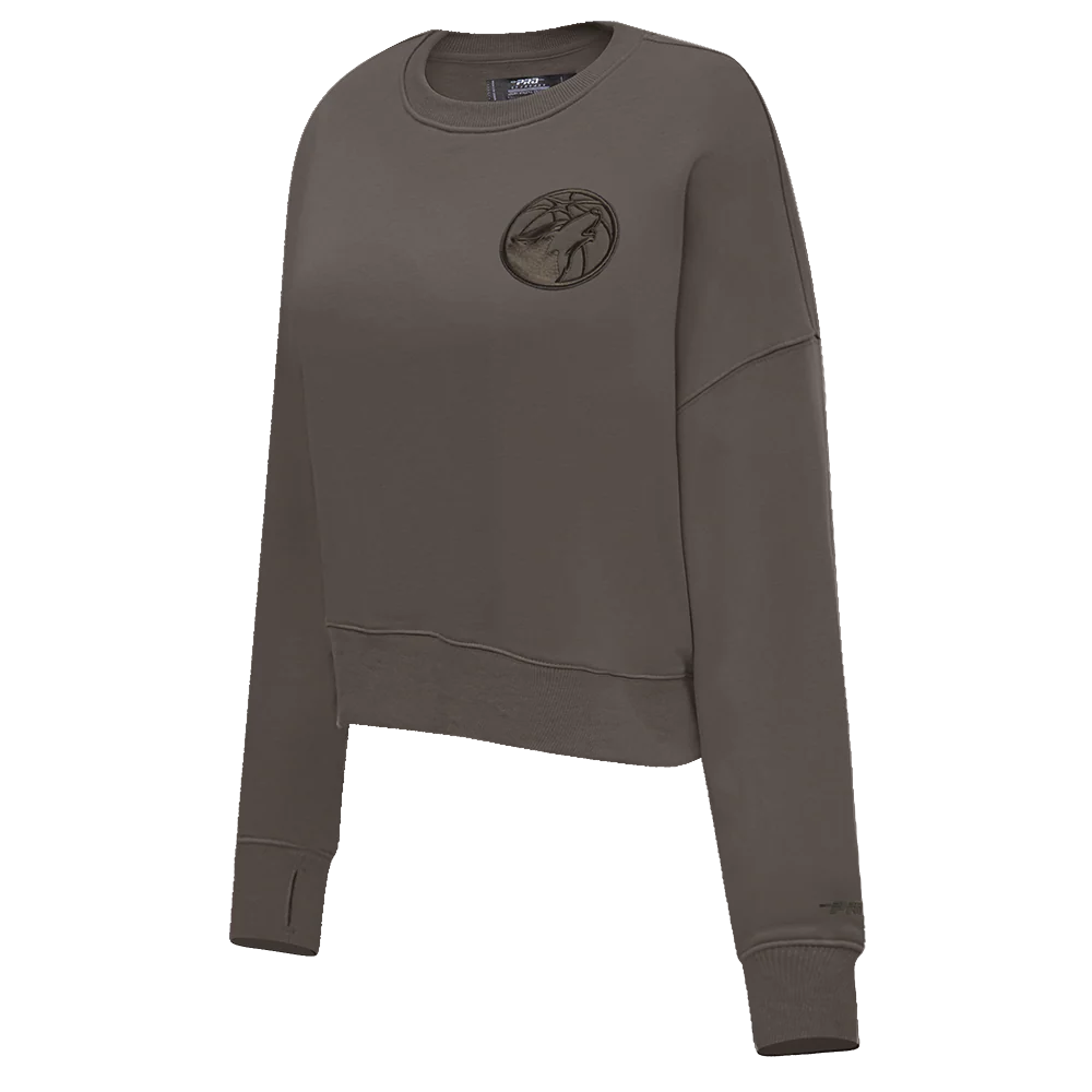 NBA MINNESOTA TIMBERWOLVES NEUTRAL FLEECE CREWNECK (DARK TAUPE) - Image 2