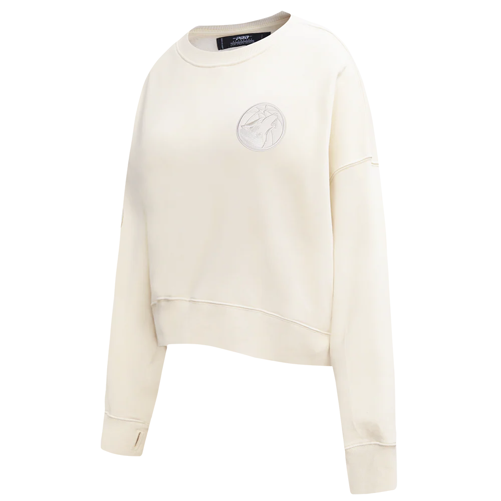 NBA MINNESOTA TIMBERWOLVES NEUTRAL FLEECE CREWNECK (EGGSHELL) - Image 2