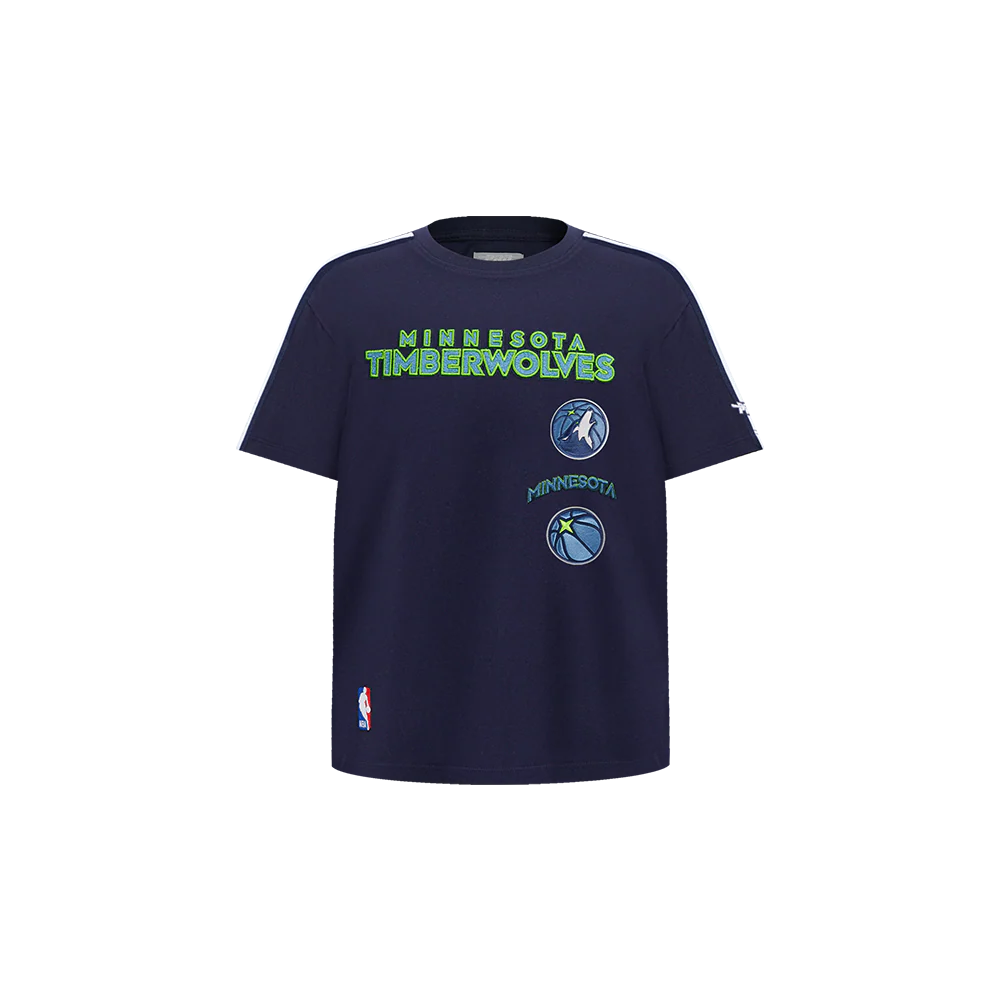 NBA MINNESOTA TIMBERWOLVES RETRO CLASSIC TODDLER BOYS SHORT SLEEVE TAPING TEE(MIDNIGHT NAVY)