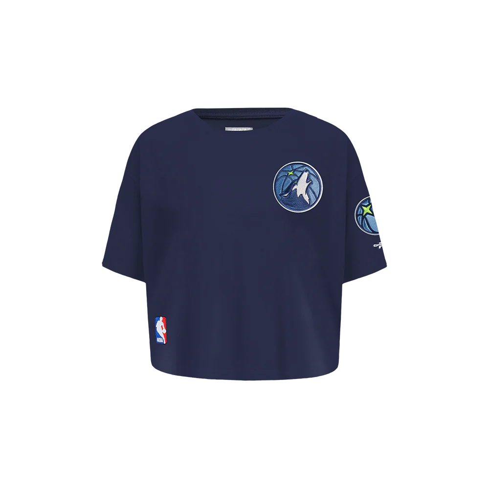 NBA MINNESOTA TIMBERWOLVES CLASSIC TODDLER GIRLS SHORT SLEEVE BOXY TEE (MIDNIGHT NAVY)