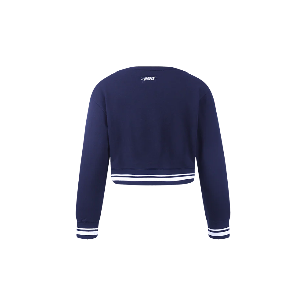 NBA MINNESOTA TIMBERWOLVES RETRO CLASSIC TODDLER GIRLS RIB FLEECE CREWNECK (MIDNIGHT NAVY) - Image 3