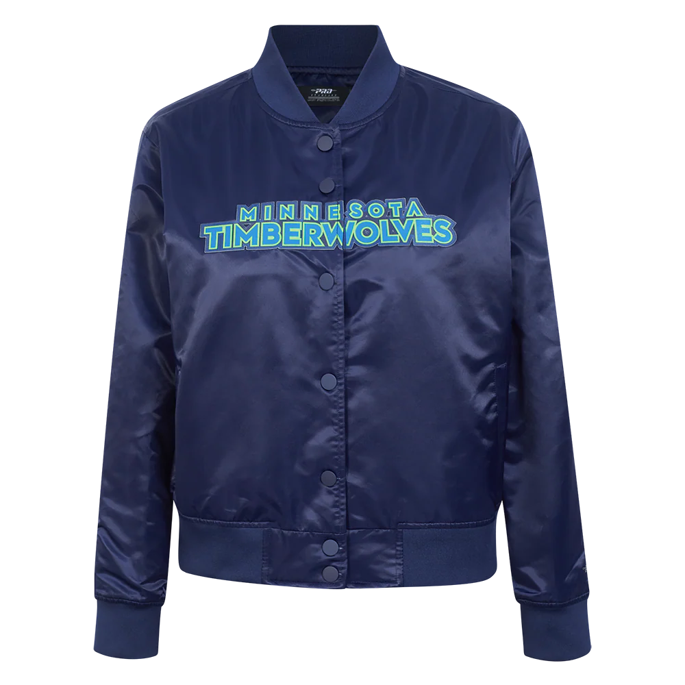 NBA MINNESOTA TIMBERWOLVES CLASSIC WOMEN'S SATIN JACKET (MIDNIGHT NAVY)