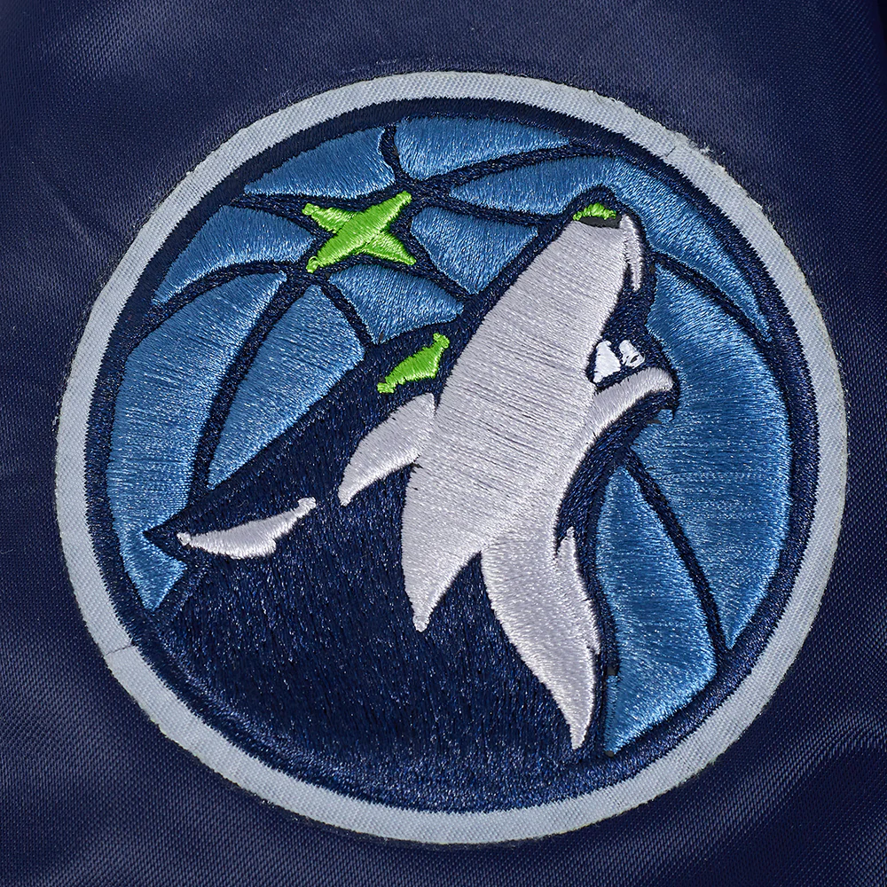 NBA MINNESOTA TIMBERWOLVES CLASSIC WOMEN'S SATIN JACKET (MIDNIGHT NAVY) - Image 7