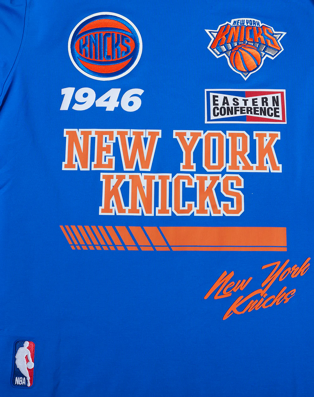 NBA NEW YORK KNICKS FAST LANE MULTI SINGLE JERSEY MEN'S TEE (ROYAL BLUE) - Image 6