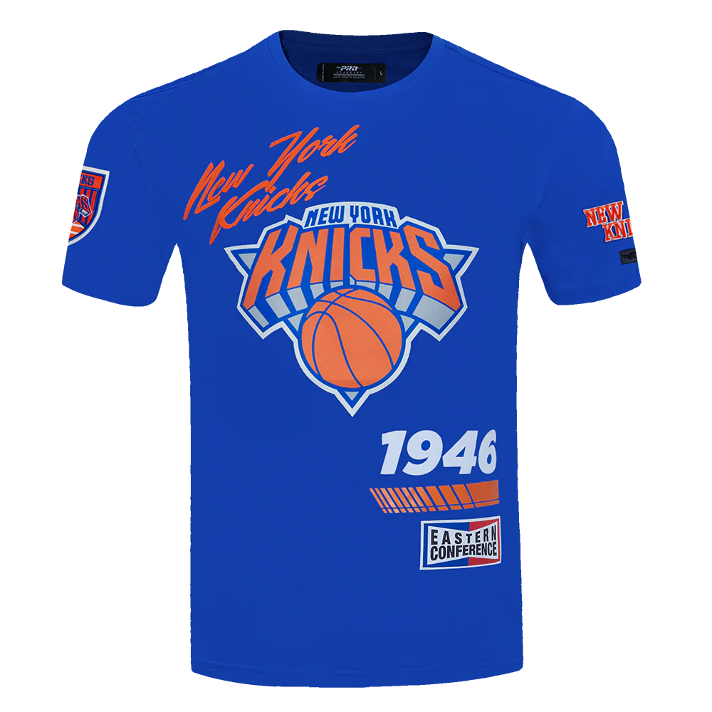 NBA NEW YORK KNICKS FAST LANE SINGLE JERSEY MEN'S TEE (ROYAL BLUE)