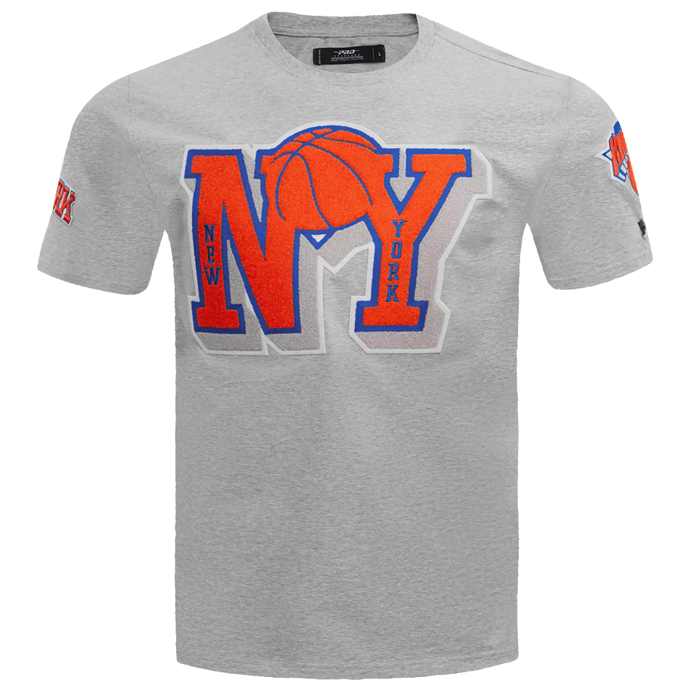 NBA NEW YORK KNICKS MASHUP MEN'S TEE (HEATHER GREY) - Image 3