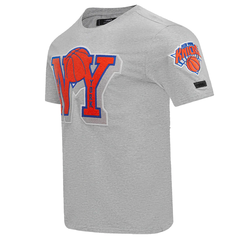 NBA NEW YORK KNICKS MASHUP MEN'S TEE (HEATHER GREY) - Image 4