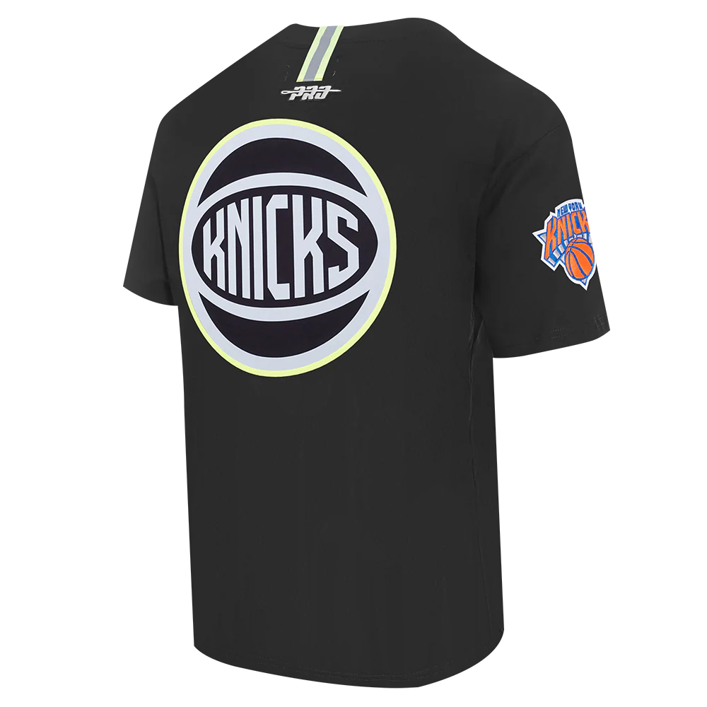 NBA NEW YORK KNICKS UNDER THE LIGHTS MEN'S SINGLE JERSEY TEE (BLACK) - Image 4