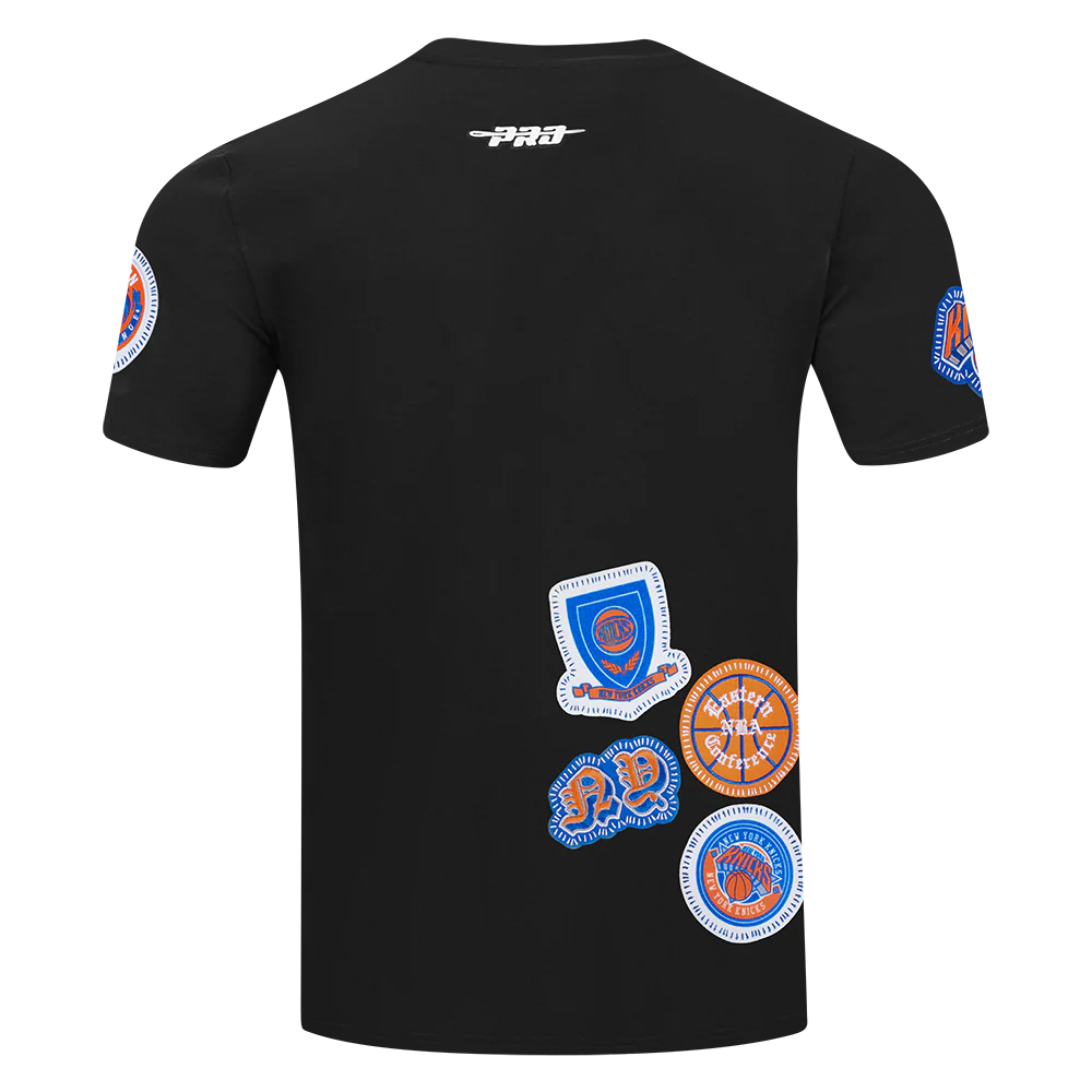 NBA NEW YORK KNICKS DIY PICK STITCH MEN'S SINGLE JERSEY TEE (BLACK) - Image 3