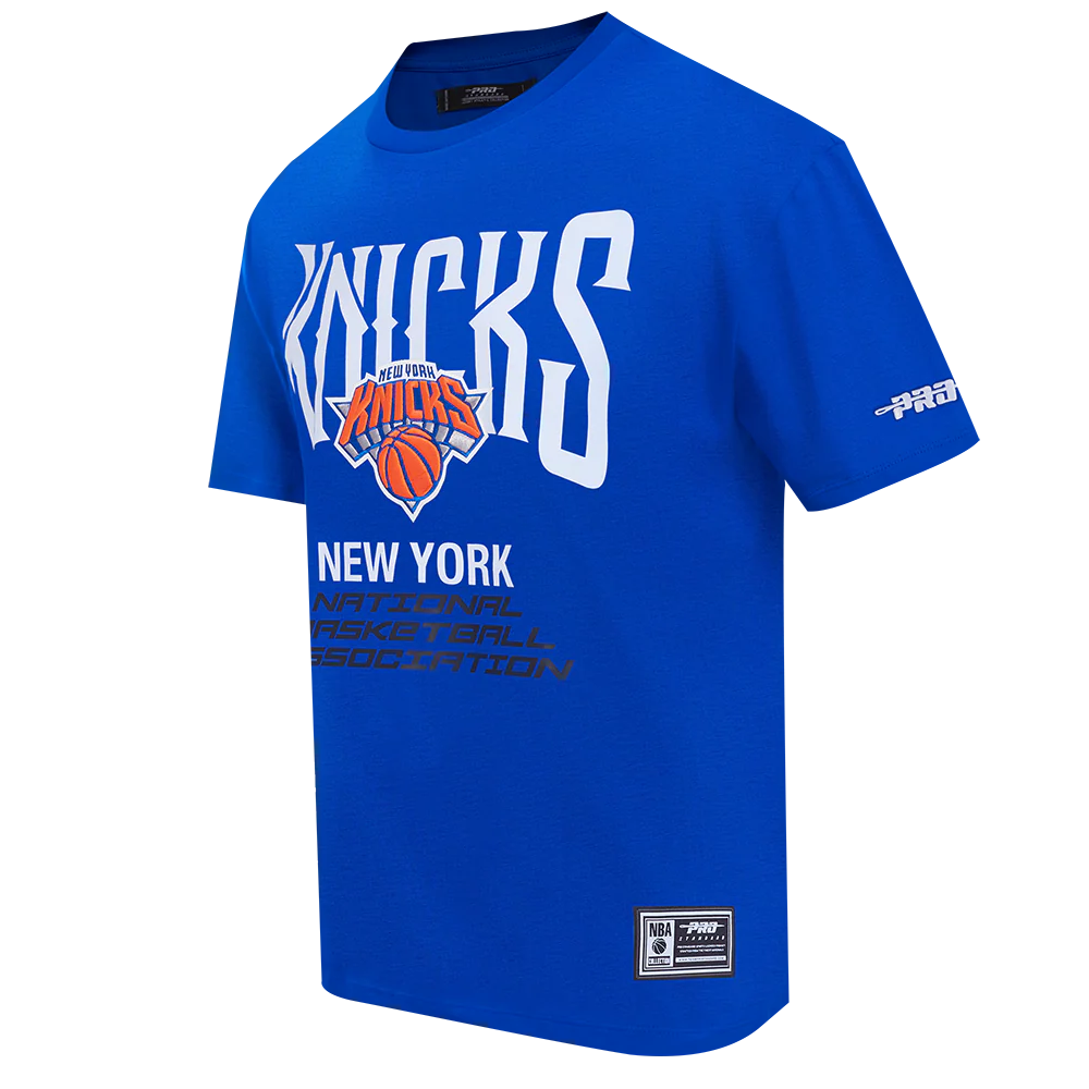 NBA NEW YORK KNICKS CITY TOUR 2.0 MEN'S COTTON JERSEY DROP SHOULDER TEE (ROYAL BLUE) - Image 2