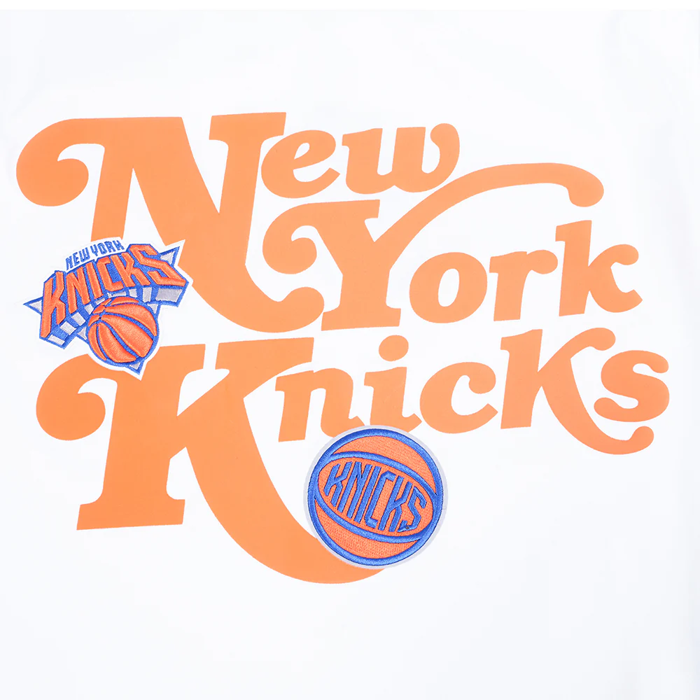 NBA NEW YORK KNICKS SOUVENIR MEN'S SINGLE JERSEY TEE (WHITE) - Image 5