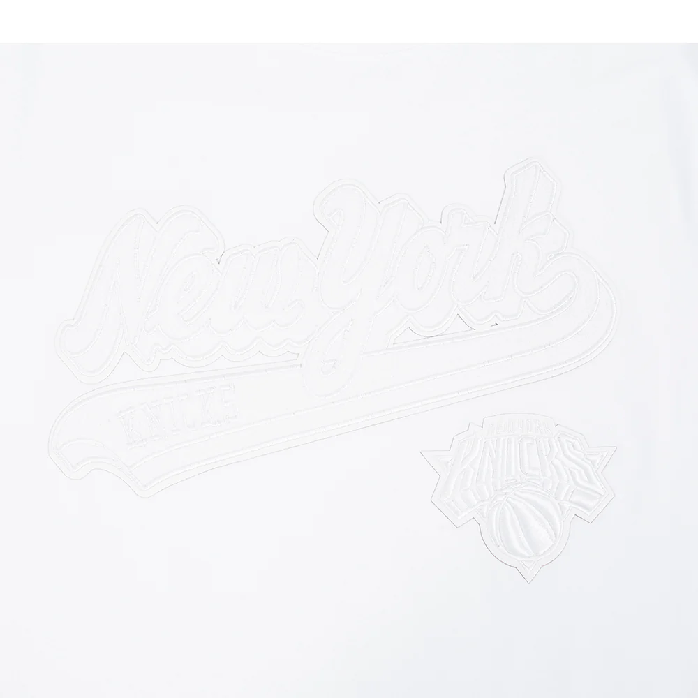 NBA NEW YORK KNICKS WHITE OUT MEN'S SINGLE JERSEY TEE (WHITE) - Image 6