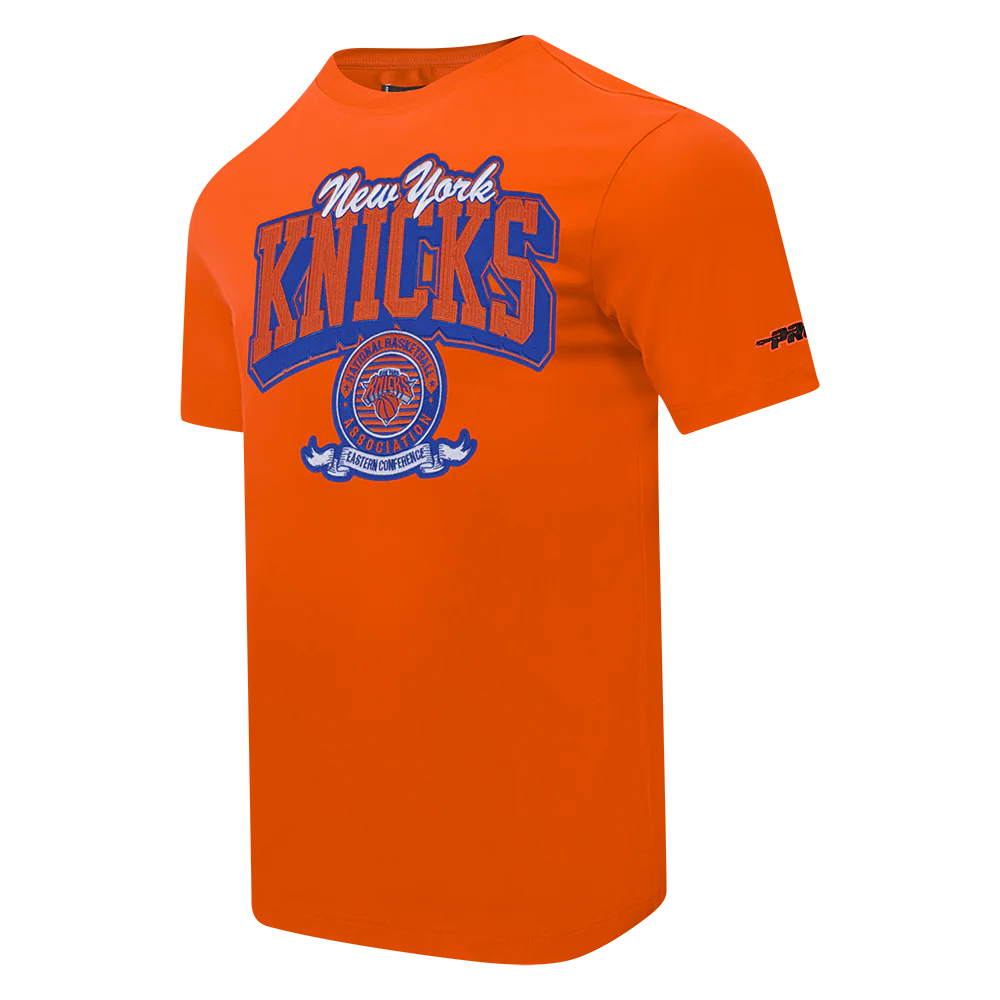 NBA NEW YORK KNICKS TEAM BADGE MEN'S WM SJ TEE (ORANGE) - Image 4