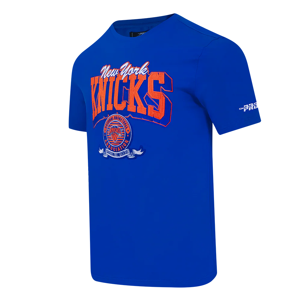 NBA NEW YORK KNICKS TEAM BADGE MEN'S SJ TEE (ROYAL BLUE) - Image 5