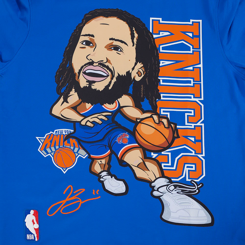 NBA NEW YORK KNICKS JALEN BRUNSON #11 REMIX AVATAR MEN'S SINGLE JERSEY TEE (ROYAL BLUE) - Image 8