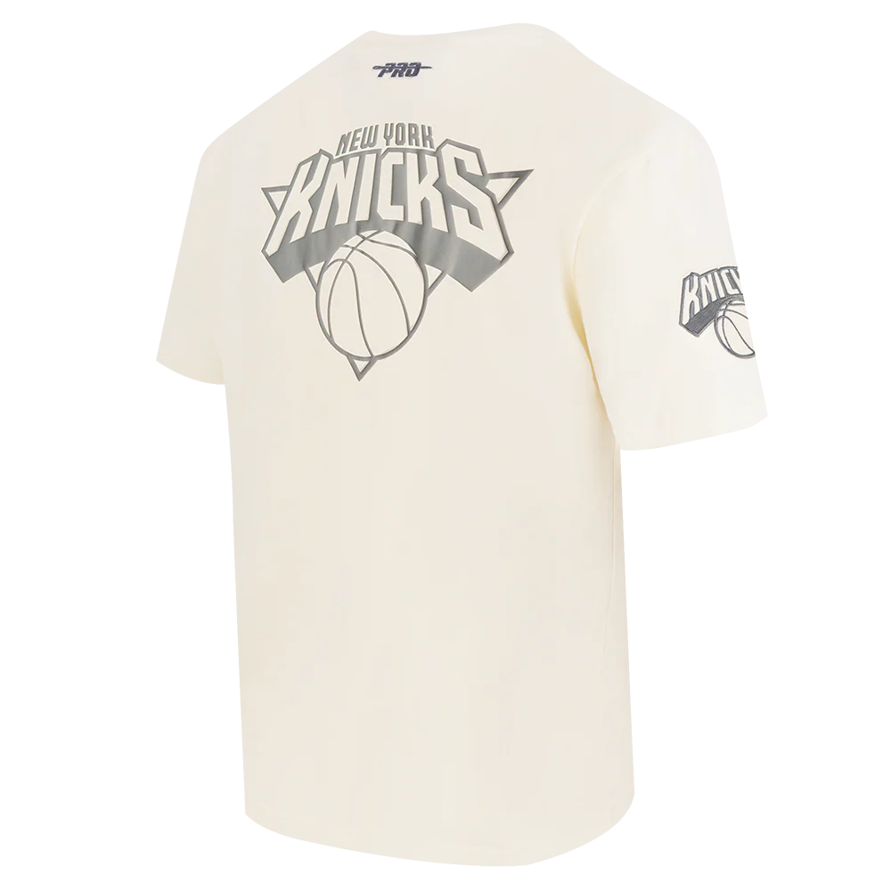 NBA NEW YORK KNICKS STREET TEAM MEN'S CJ DROP SHOULDER TEE (EGGSHELL) - Image 4