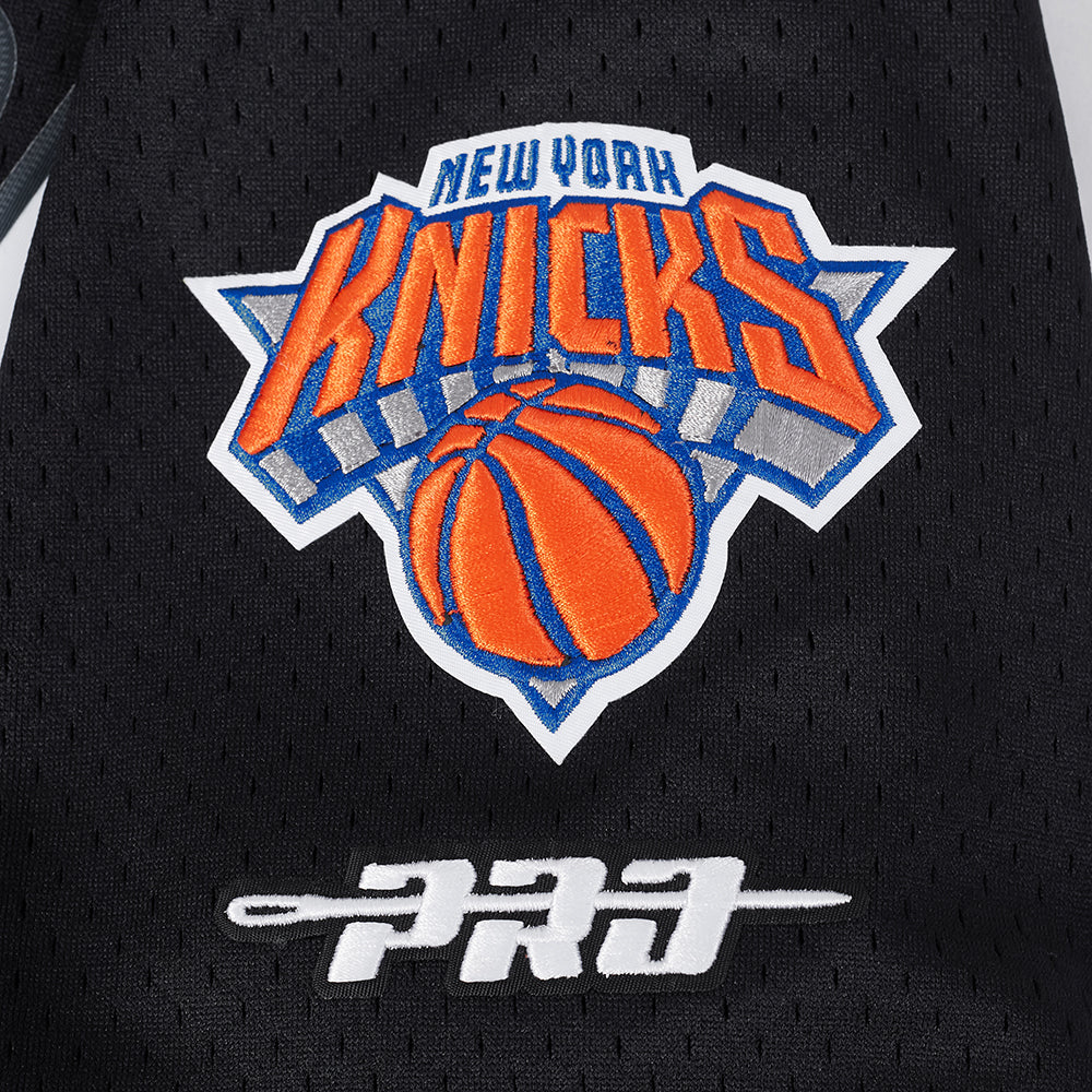NBA NEW YORK KNICKS JALEN BRUNSON #11 MEN'S MESH BUTTON DOWN SHIRT (BLACK) - Image 10