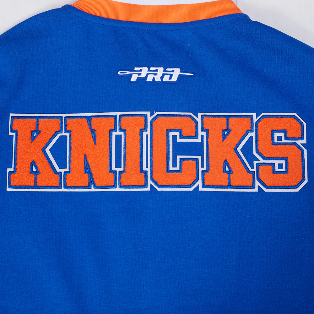 NBA NEW YORK KNICKS JALEN BRUNSON #11 CLASSIC PNN MEN'S DOUBLE KNIT JACKET (ROYAL BLUE/ORANGE) - Image 11