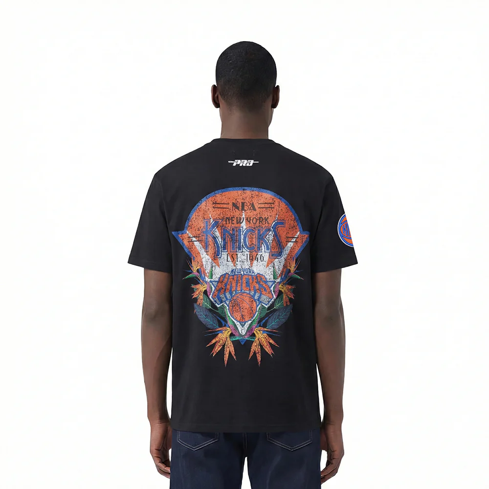 NBA NEW YORK KNICKS PARADISE MEN'S S/S TEE (BLACK) - Image 2