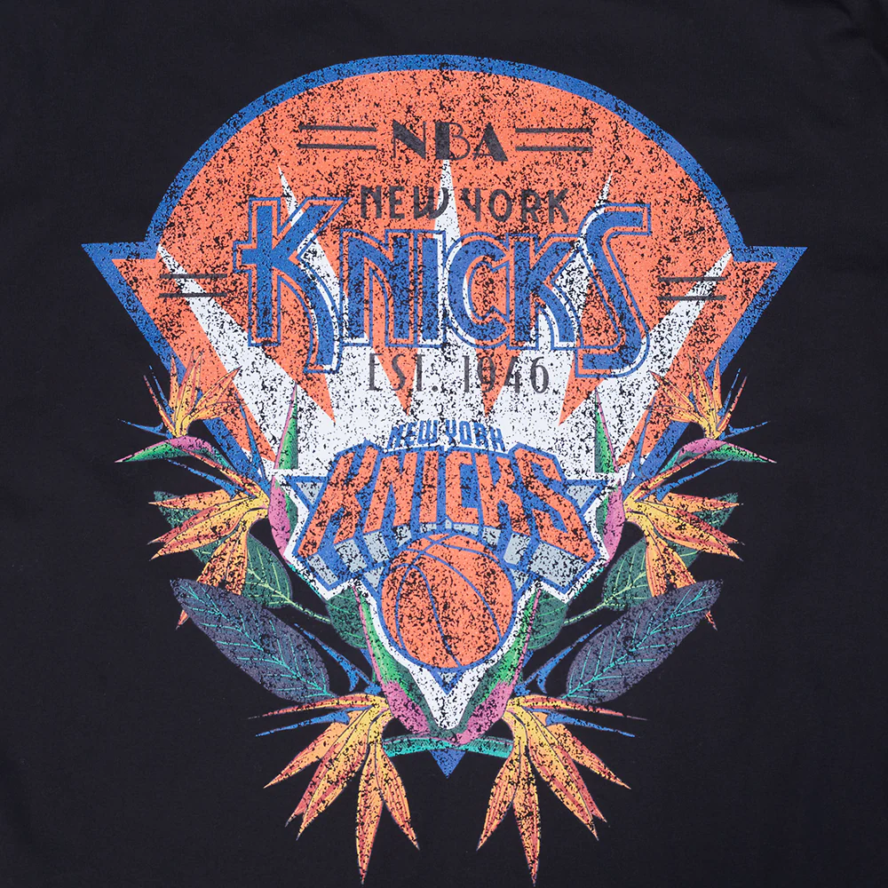 NBA NEW YORK KNICKS PARADISE MEN'S S/S TEE (BLACK) - Image 5