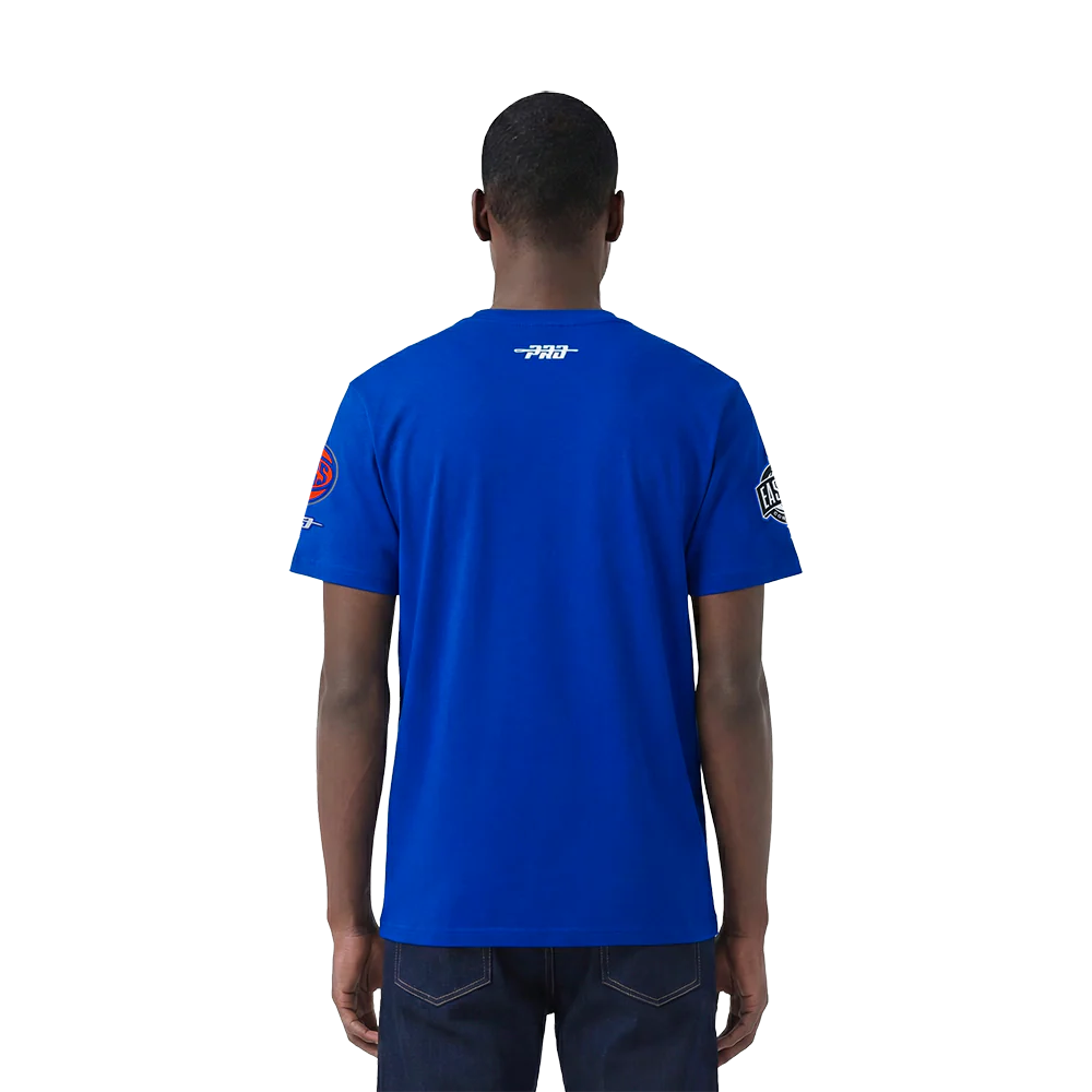 NBA NEW YORK KNICKS LETTERMAN MEN'S S/S TEE (ROYAL BLUE) - Image 2