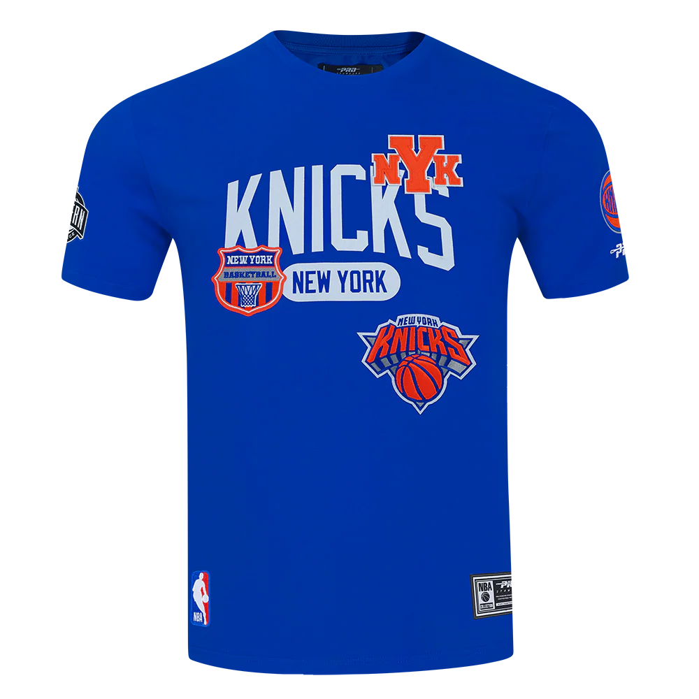 NBA NEW YORK KNICKS LETTERMAN MEN'S S/S TEE (ROYAL BLUE) - Image 3