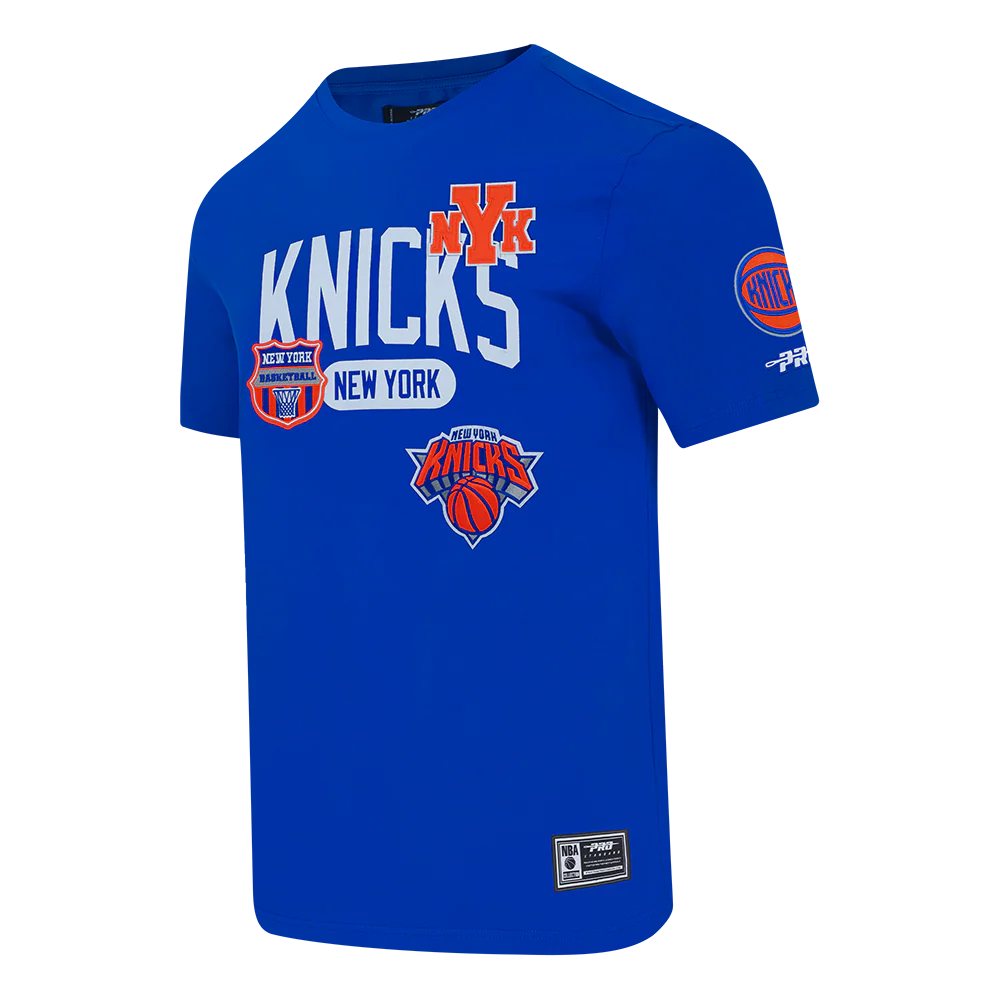NBA NEW YORK KNICKS LETTERMAN MEN'S S/S TEE (ROYAL BLUE) - Image 4