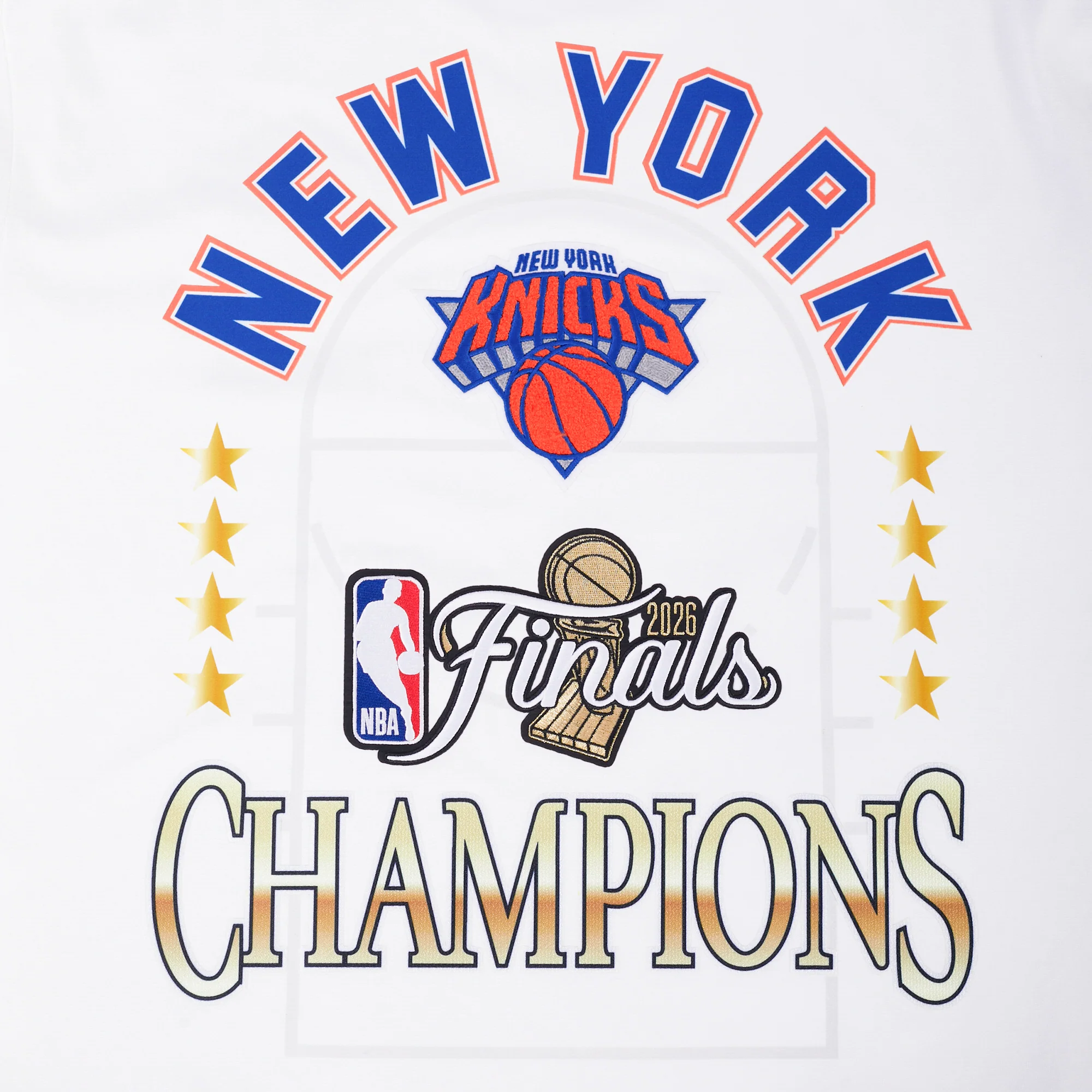 NEW YORK KNICKS 2026 NBA CHAMPIONSHIP MEN'S S/S TEE (WHITE) - Image 9