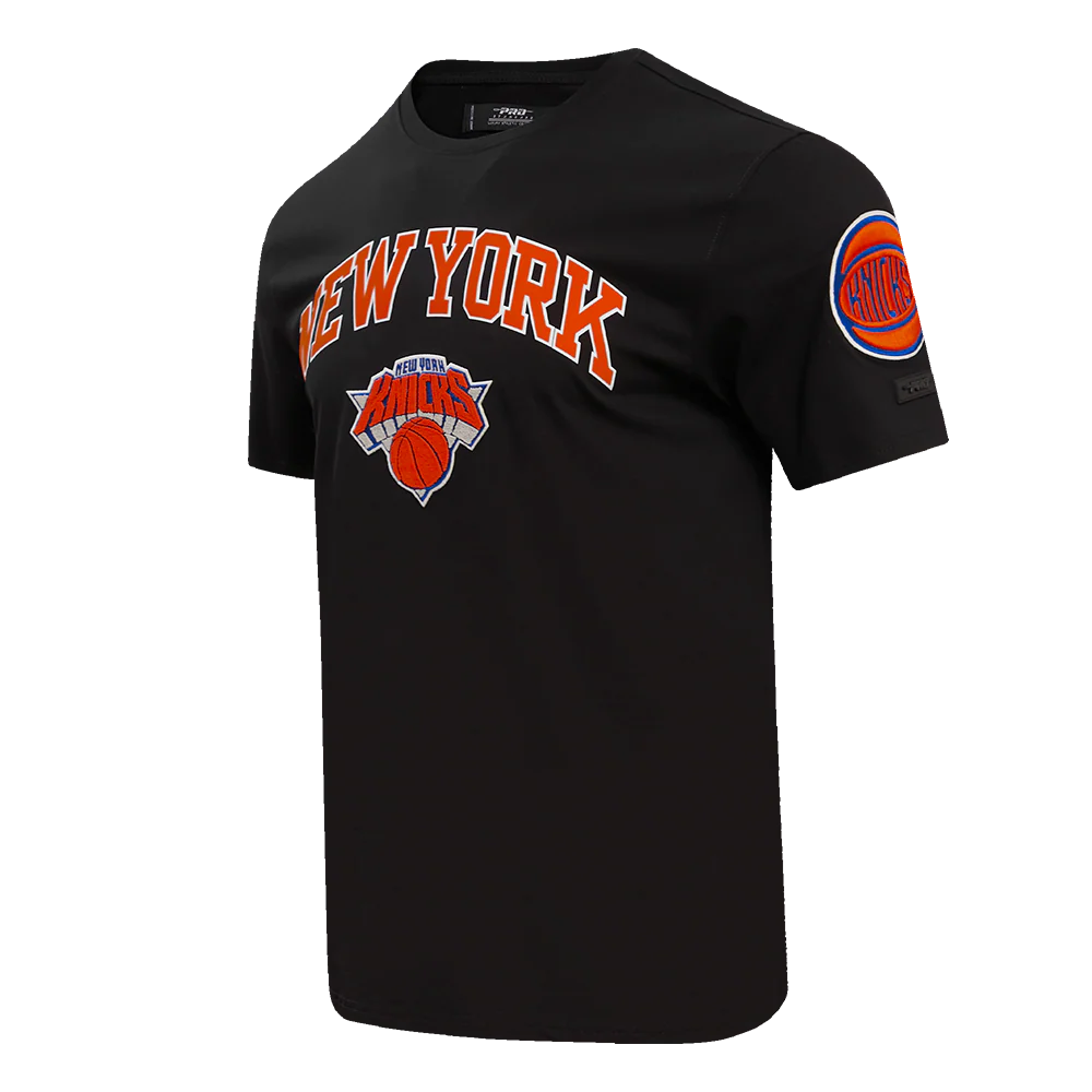 NBA NEW YORK KNICKS CLASSIC BRISTLE MEN'S TEE (BLACK) - Image 2