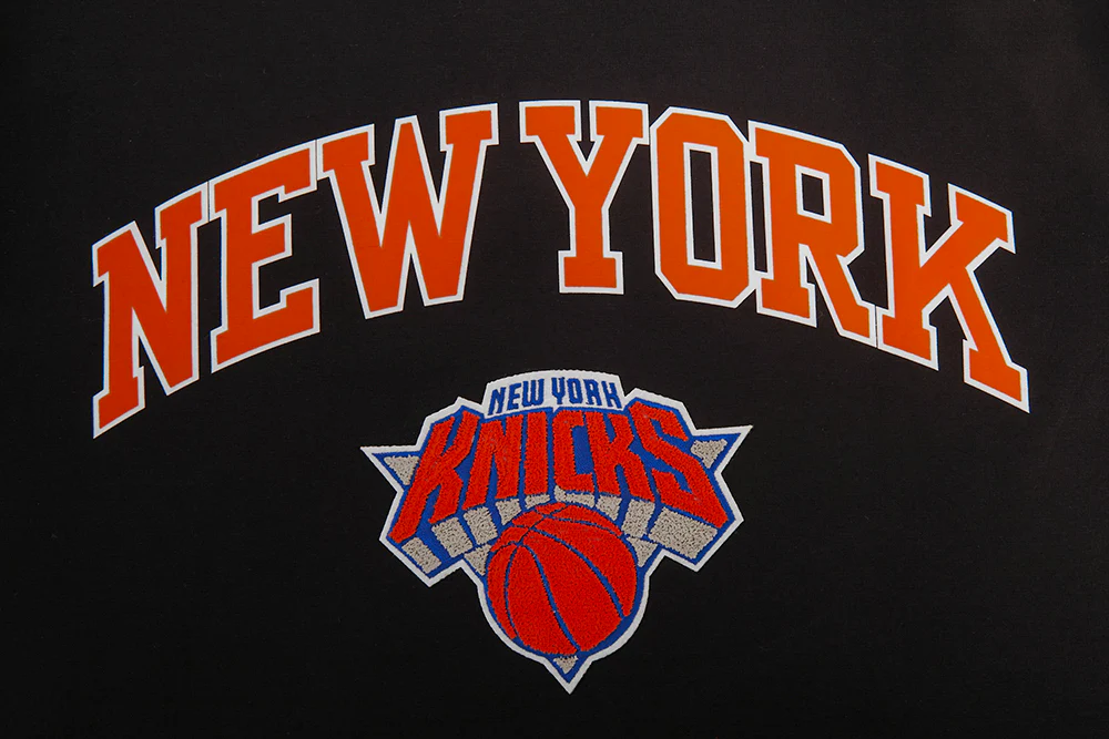 NBA NEW YORK KNICKS CLASSIC BRISTLE MEN'S TEE (BLACK) - Image 5