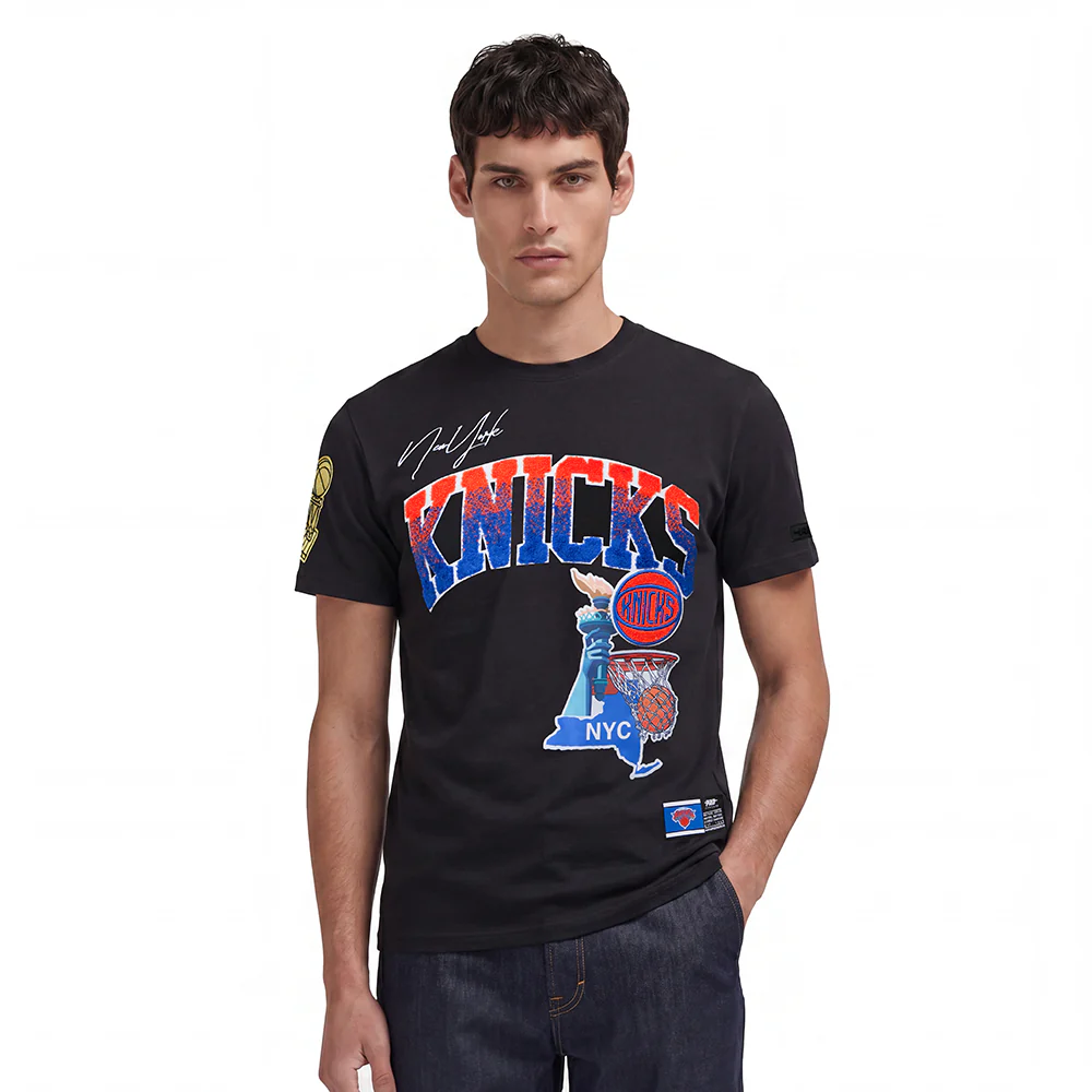 NBA NEW YORK KNICKS HOME TOWN MEN'S S/S TEE (BLACK)