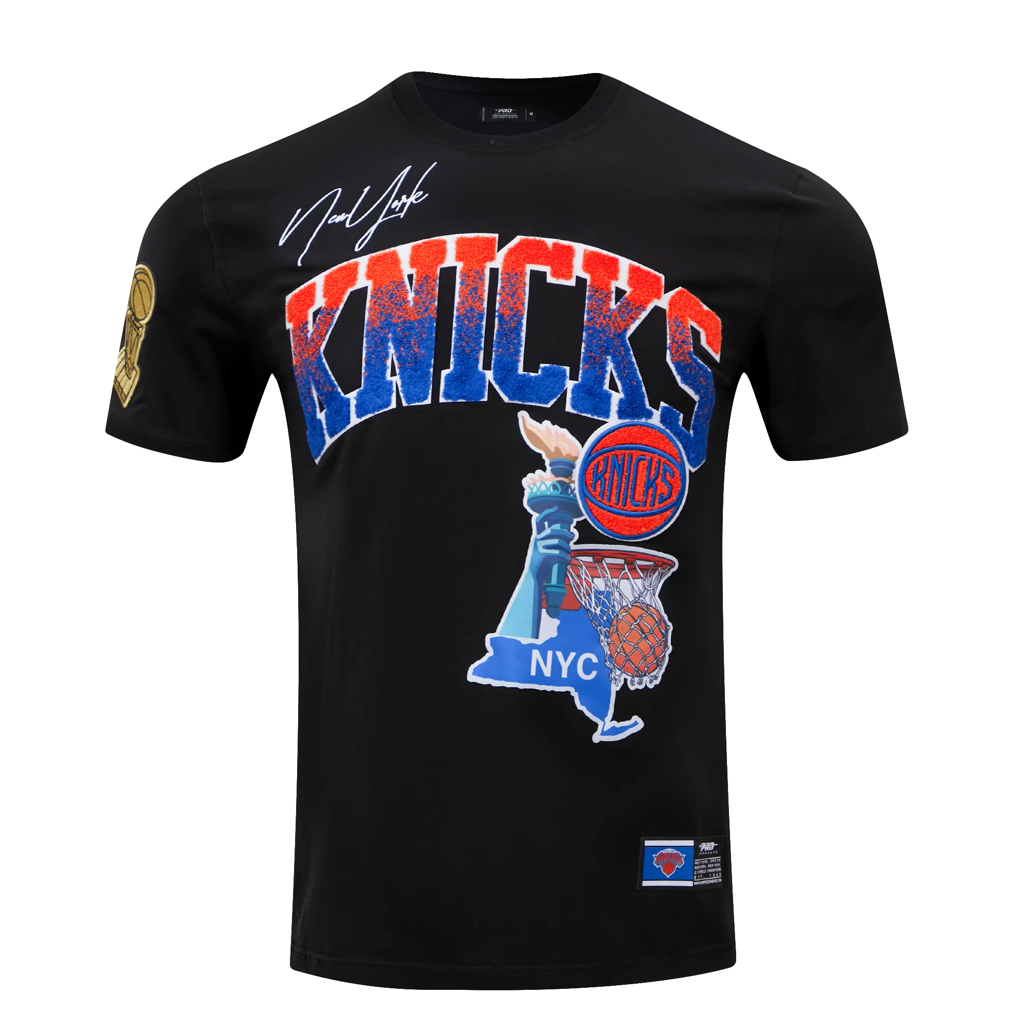 NBA NEW YORK KNICKS HOME TOWN MEN'S S/S TEE (BLACK) - Image 6